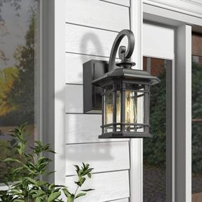 img 2 attached to Add Style And Functionality To Your Outdoors With Zeyu Outdoor Wall Light With Built-In GFCI Outlet In Black Finish
