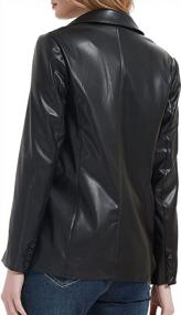 img 2 attached to Stylish And Sustainable: Bellivera Women'S Oversize Vegan Leather Blazer Coat With Button Front