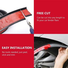 img 1 attached to ALAVENTE 4-Piece Universal Car Wheel Fender Flare Tires Eyebrow Strip Arch Trim Lips Strip 2.16 x 59-Inch Extension Moulding Protector