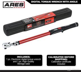 img 3 attached to Ares 43008 - 1/2-Inch Drive Flex Head Electronic Digital Torque and Torque Angle Wrench - 25-250 ft/lbs (34-340Nm) - +/- 2% Accuracy - Reversible Thumb Switch - Multi-Alert to Prevent Over-Torquing