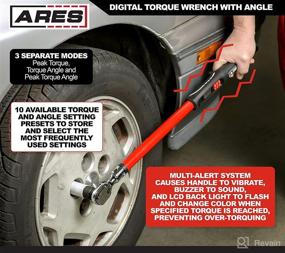 img 1 attached to Ares 43008 - 1/2-Inch Drive Flex Head Electronic Digital Torque and Torque Angle Wrench - 25-250 ft/lbs (34-340Nm) - +/- 2% Accuracy - Reversible Thumb Switch - Multi-Alert to Prevent Over-Torquing