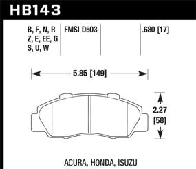 img 1 attached to Hawk HB143F.680 HPS Керамическая тормозная накладка 🏎️ - Улучшенная производительность для лучшей оптимизации поисковой системы