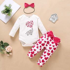 img 3 attached to Celebrate Mother'S Day With Adorable Baby Girl Outfits: Long Sleeve Romper Onesies, Cute Pants And Headband Sets For Fall And Winter!