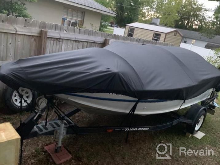img 1 attached to 600D Marine Grade Polyester Waterproof Boat Cover - All Weather Protection For V-Hull, TRI-Hull, Pro-Style, And Fishing Boats, Heavy Duty And Durable review by Brad Cash