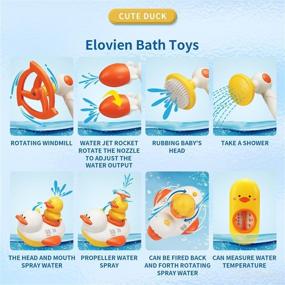 img 3 attached to Elovien Bath Toys for Toddlers 1-3, Baby Shower Head with Spraying Ducks and Multiple Nozzles, Duck Bath Toys for Kids Ages 4-8, Electric Shower Spray Water Toy for Boys Girls Toddlers Infants Kids