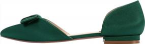 img 3 attached to Women'S Pointy Toe Flats With Bow Knot D'Orsay Low Heel Wedding Shoes By ERIJUNOR.