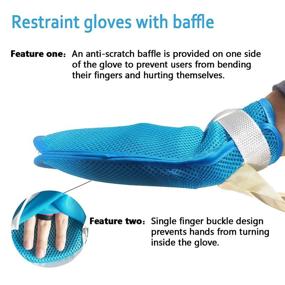 img 1 attached to Dementia Restraint Gloves - 2 Pack Elderly Control Safety Anti-Scratch 🧤 Mitts with Enhanced Support for Caregivers and Improved Comfort for the Wearer