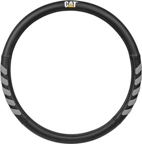 img 3 attached to 🚚 18 Inch Caterpillar UltraSport Faux Black Leather Steering Wheel Cover: Ideal for RVs, Big Rigs, and 18 Wheelers