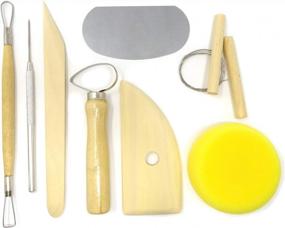 img 4 attached to 8-Piece Wooden Pottery Clay Wax Tool Kit for Carving, Sculpting, and Modeling - Honbay Sculpting Tool Set