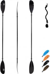 img 4 attached to 98 Inch Alloy Shaft Fishing Kayak Paddle With Leash For Kayaking Oar - 250CM