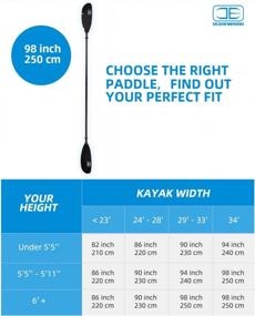 img 2 attached to 98 Inch Alloy Shaft Fishing Kayak Paddle With Leash For Kayaking Oar - 250CM