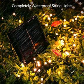 img 3 attached to 2 Pack Solar Christmas Decorations String Lights - 72Ft 200 LED 8 Modes Outdoor Fairy Waterproof Lights For Garden, Patio, Holiday & Xmas Tree Warm White