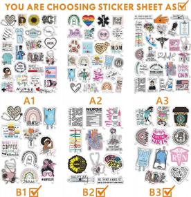 img 2 attached to 33-Piece Nurse Sticker Set For Water Bottles, Laptops - Perfect Gift For Nursing Students, Nurses & Healthcare Workers - Reusable Vinyl Decals With No Residue And Waterproof