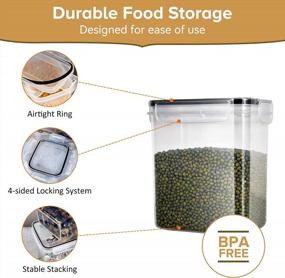 img 1 attached to Organize And Store With MDHAND Kitchen Plastic Food Containers - Airtight And Leak-Proof For Meal Prep And Leftovers, Microwave Safe And Reusable - 3 Pack With Lids Included