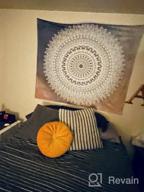 img 1 attached to Dremisland Pink & Grey Mandala Flower Tapestry - Bohemian Chic Wall Decor For Bedding & More review by Candice Cooksey