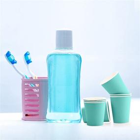 img 3 attached to 300 Pack of 3 oz Disposable Sky Blue Bathroom Cups – Small Mouthwash, Espresso, and Party Paper Cups for Picnic, Travel, and Events