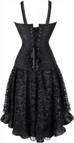 img 2 attached to Plus Size Gothic Corset Dress With Brocade Lace And Masquerade Style Skirt Set For Unique Costume Looks