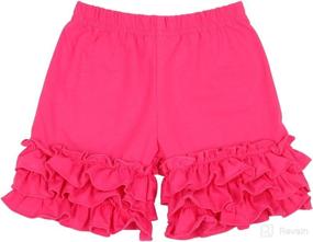 img 2 attached to 👶 Charming and Comfy: Slowera Baby Toddler Girls Cotton Icing Ruffles Shorts Pants