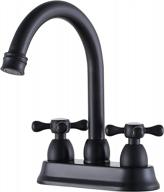 upgrade your bathroom with ufaucet's elegant black 2-handle centerset sink faucet: easy to install and made with stainless steel логотип
