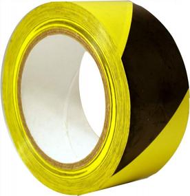 img 4 attached to Anti-Static Hazard Marking Yellow/Black Safety Stripe Vinyl Tape - 2" X 108 Ft, 6 Mil Thickness (Pack Of 3) For Caution And Warning Signage - Model: ANTI_147-0012