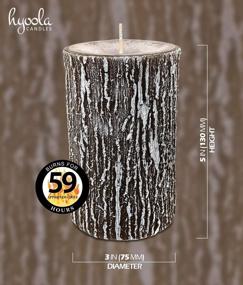 img 3 attached to Добавьте уюта в свой дом с помощью свечей Hyoola Timberline Stone Pillar - свечи европейского производства из деревенской березы (6 шт., 3 "X5")