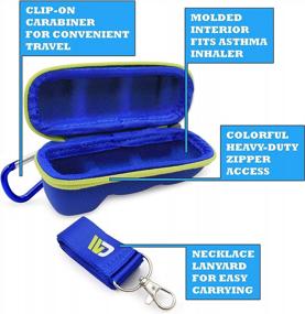 img 2 attached to Secure And Stylish Travel Case For Asthma Inhalers: Casematix Blue Green Case - Case Only