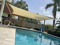 img 1 attached to 12' X 14' Beige Sun Shade Sail - TANG Sunshades Depot | 180 GSM HDPE Permeable Canopy Cover review by Joshua Reid