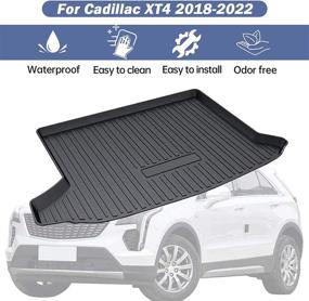 img 3 attached to 🚗 Cadillac XT4 Rear Cargo Liner Trunk Tray Floor Mat 2018-2022 - Ultimate Protection for Your Vehicle's Trunk Space