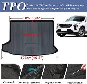 img 2 attached to 🚗 Cadillac XT4 Rear Cargo Liner Trunk Tray Floor Mat 2018-2022 - Ultimate Protection for Your Vehicle's Trunk Space