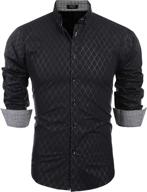 👔 coofandy men's clothing: stylish sleeve button collar business shirts logo