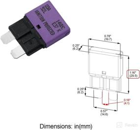 img 1 attached to GLOSO E37 Auto (T1) Reset Low Profile ATC/ATO Circuit Breakers - (3A - 5 Pack)