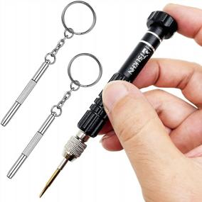 img 4 attached to Get Precision With PTSLKHN 5-In-1 Eyeglass Screwdriver Kit For Glasses, Electronics, Cellphone And More