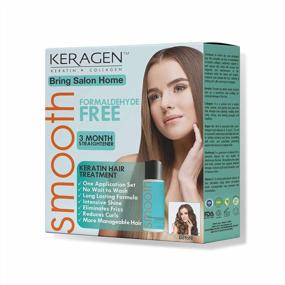 img 4 attached to Transform Your Hair With Keragen'S Brazilian Keratin Smoothing Kit - Formaldehyde-Free, Includes Clarifying Shampoo And Aftercare Samples