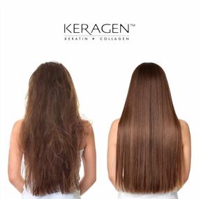 img 1 attached to Преобразите свои волосы с помощью набора для разглаживания бразильского кератина от Keragen - без формальдегида, включает осветляющий шампунь и образцы средств по уходу