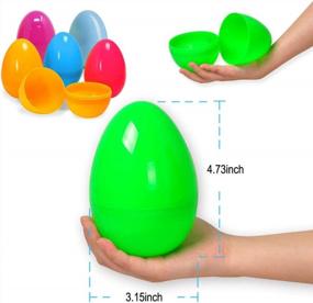 img 3 attached to 6 упаковок больших пасхальных яиц-сюрпризов с прыгающими фигурками и наклейками с животными - Kids Basket Stuffers