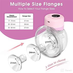 img 2 attached to 🤱 Hands-Free and Portable Electric Breast Pump - Silent, Painless, Rechargeable Milk Pump with LCD screen, Massage and Memory Mode - 2 Pack (PU-21/24/27mm)