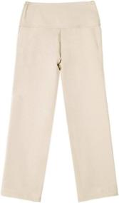 img 1 attached to 👖 Durable Adjustable Girls' Clothing: Bienzoe School Uniform Pants & Capris