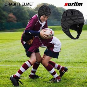 img 2 attached to Surlim Youth Rugby Headgear Helmet - Soccer Scrum Cap Soft Protective Helmet For Kids With Improved SEO