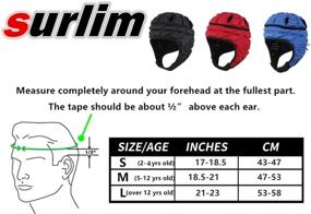 img 3 attached to Surlim Youth Rugby Headgear Helmet - Soccer Scrum Cap Soft Protective Helmet For Kids With Improved SEO