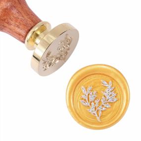 img 3 attached to Eucalyptus Wax Seal Stamp - Vintage Plant Design For Weddings, Invitations & Gift Packing By Yoption