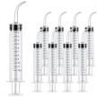 9 pack 12ml/cc dental syringe w/ curved tip & measurement - disposable graduated for oral care, tonsil stones removing, lab use, feed small pet logo