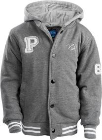 img 2 attached to 🧥 Boys' Clothing: Polar Club Baseball Removable Charcoal Jackets & Coats