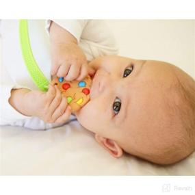 img 1 attached to 🍪 Silli Chews Baby Teething Cookie Biscuit - Silicone Teething Toy for Babies with clip and holder - Best Natural Chew Toys Infant Teether for Boys or Girls