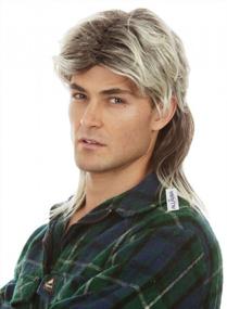 img 3 attached to 80S Costume Accessory: ALLAURA Blonde Mullet Wig For Men