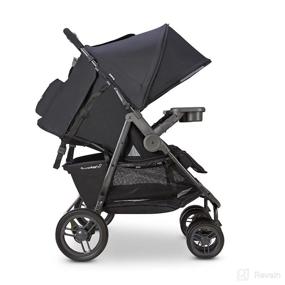 img 2 attached to 🛴 Black Joovy Scooter X2 with Tray - Double Stroller for Twins, Side by Side Design, Large Storage Basket