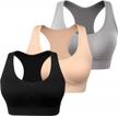 comfortable seamless racerback sports bra for women - wanayou workout yoga sleep bra logo