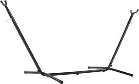 img 3 attached to 9-Foot Vivere Steel Hammock Stand With Oil Rubbed Bronze Finish - Space-Saving And Brown Color