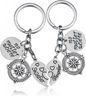 lanma mother daughter keychain set - "we're always together" - thoughtful mother's day or birthday gift for mom logo