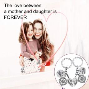 img 2 attached to LanMa Mother Daughter Keychain Set - "We'Re Always Together" - Thoughtful Mother'S Day Or Birthday Gift For Mom