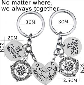 img 3 attached to LanMa Mother Daughter Keychain Set - "We'Re Always Together" - Thoughtful Mother'S Day Or Birthday Gift For Mom